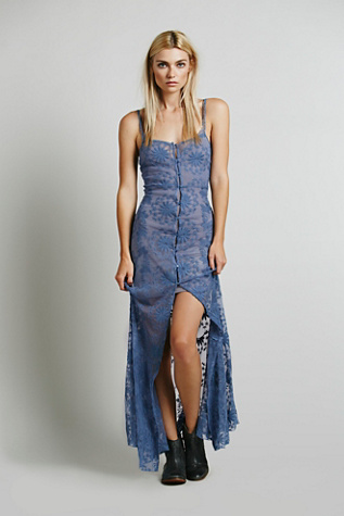 Free People Womens Queen of Flowers Maxi Slip