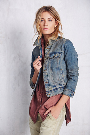 Free People Womens Love Always FP Denim Jacket