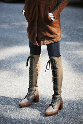 Jeffrey Campbell + Free People Womens Geron Lace Up Boot