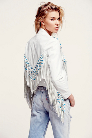 Spell Womens Hendrix Fringe Leather Jacket