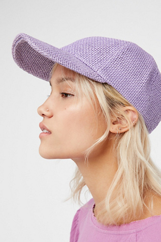 Sunlit Swells Straw Baseball Hat by Free People