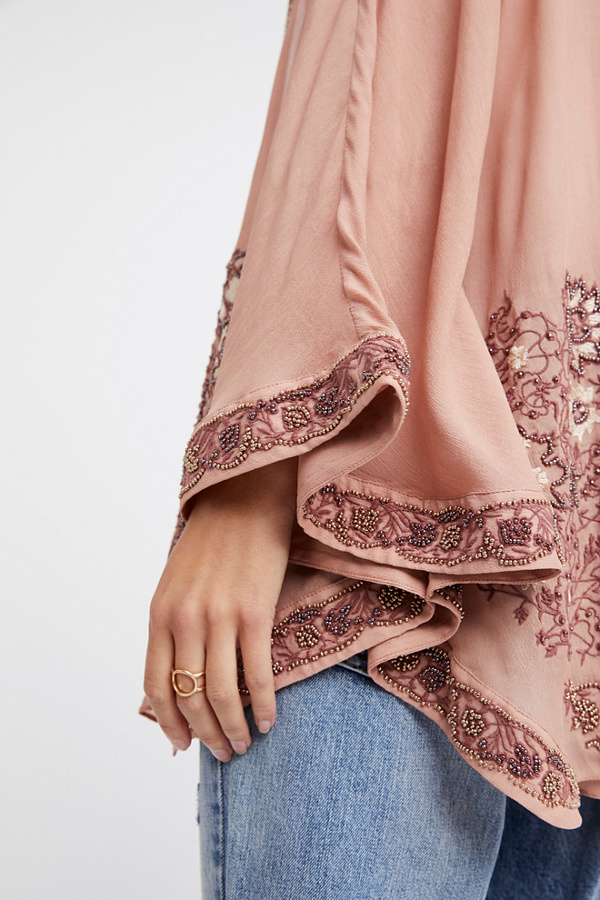 Love Language Cropped Bamboo Kimono