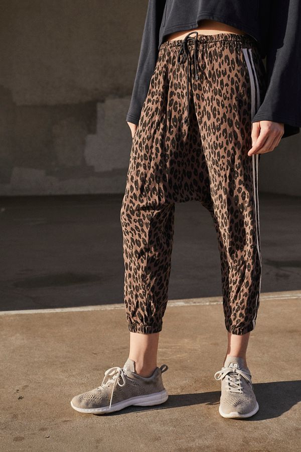 Leopard print harem pants