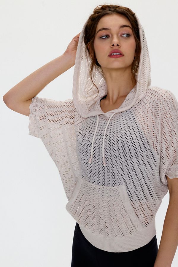 Chic crochet hoodie